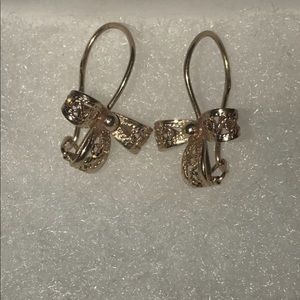 Sold ‼️‼️ 14k rose gold Russian gold hoop earrings